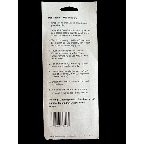 Kidz Baking Club Alphabet Dot Tippers, Baking Decorations Clay Or Paint Stampers - Picture 2 of 3